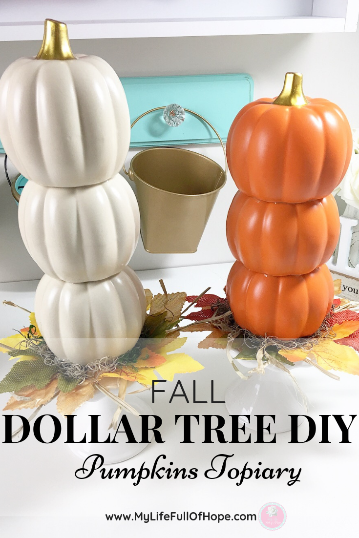 Fall Dollar Tree Diy Pumpkin Topiary